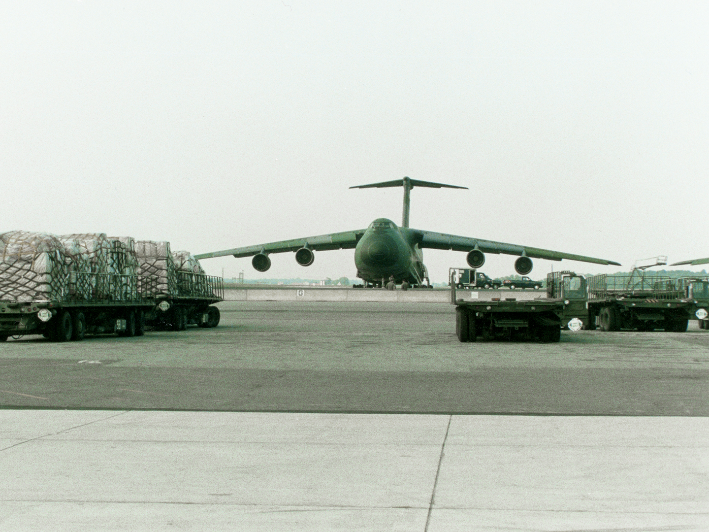 The U Pride of Place .S. Air National Guard delivering food and supplies to an ailing Armenia.