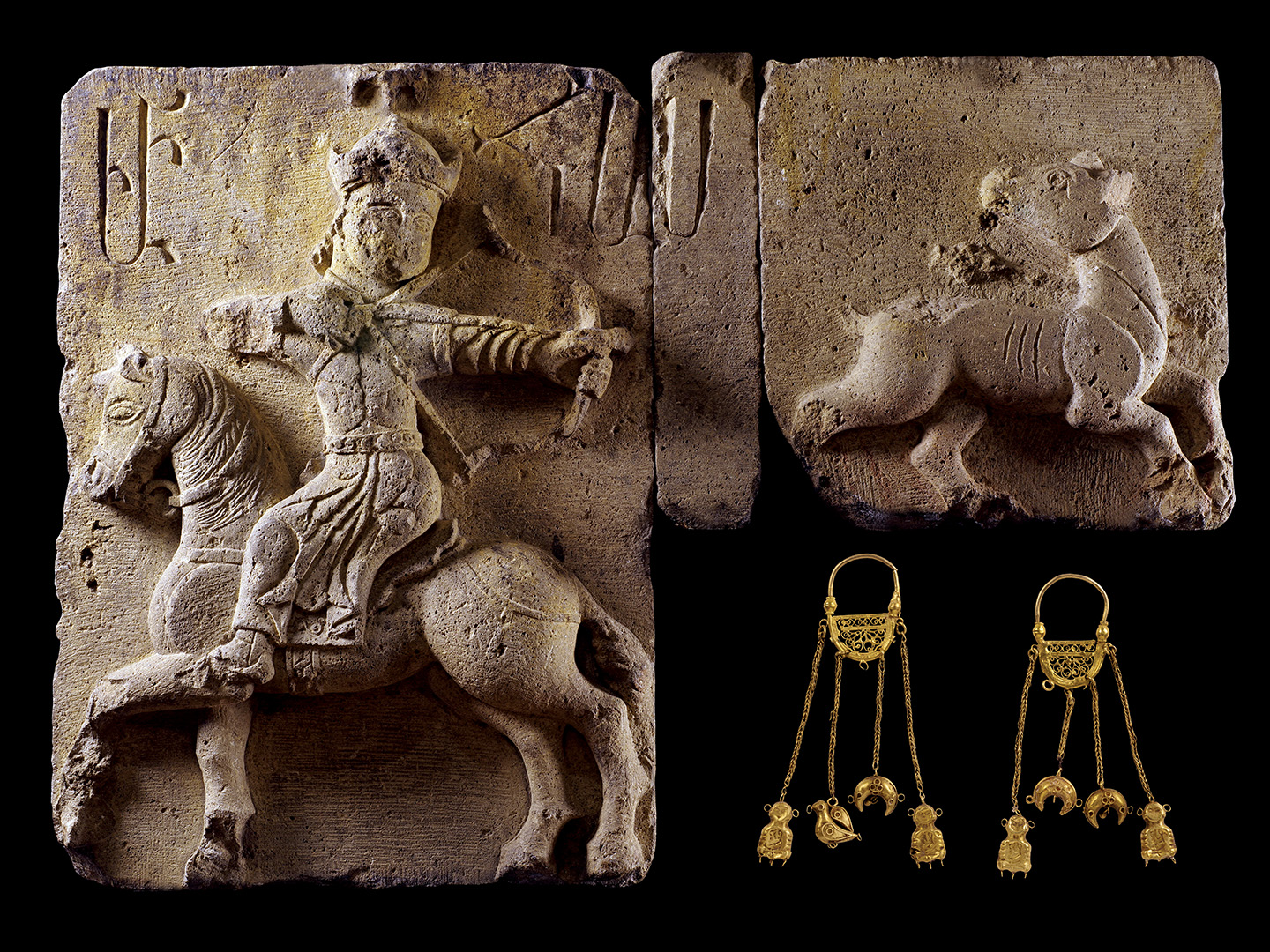 A sample of Armenian relief sculptures, textiles, manuscripts and jewelry that will be displayed at the Metropolitan Museum of Art’s Armenia! exhibit.