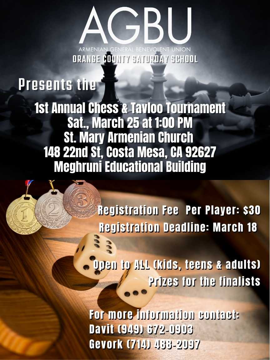 1st Annual Chess and Tavloo Tournament 
