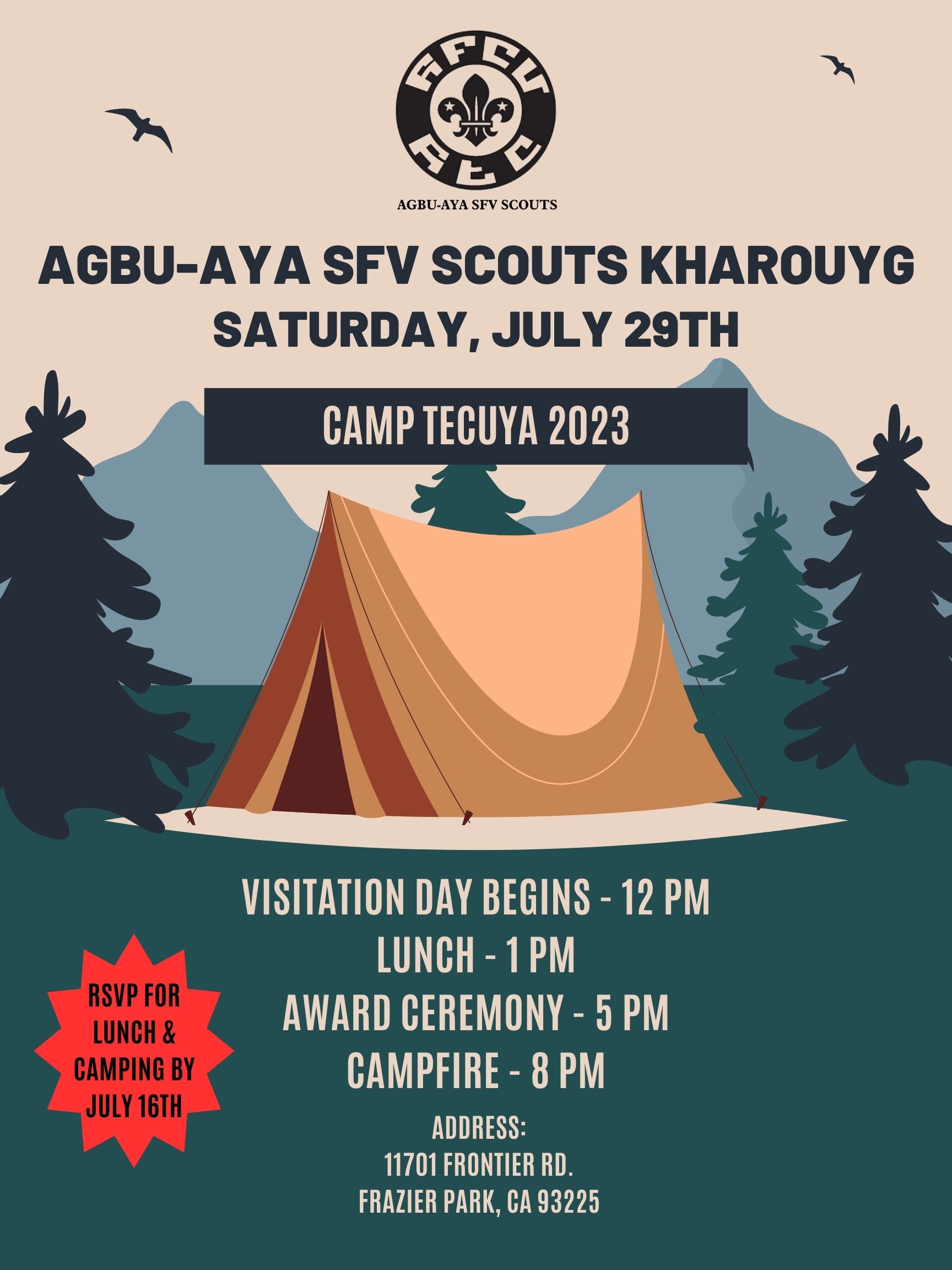 AGBU LA SFV Scouts Summer Camp 2023