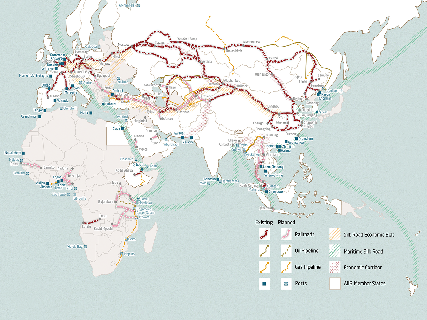 New Silk Road Map