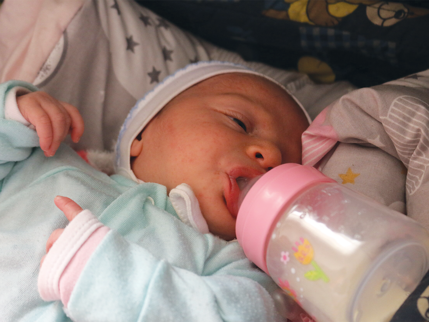 A newborn from Shushi now lives in Kotayk, Aghavnadzor with an elderly woman who opened her home to displaced families