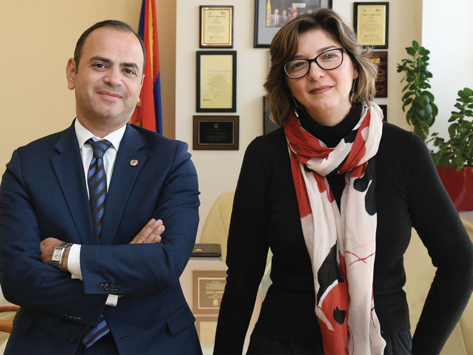 High Commissioner for Diaspora Affairs Zareh Sinanyan and Chief of Staff Sara Anjargolian are on a quest to integrate the Diaspora into the fabric of society, business and culture in Armenia.