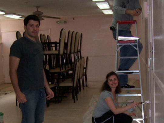YP volunteers were all eager to help beautify the Armenian H