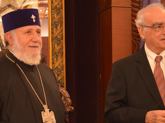 His Holiness Karekin II, Catholicos of All Armenians, bestow