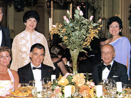 From left to right: standing, Mr. and Mrs. George Deukmejian
