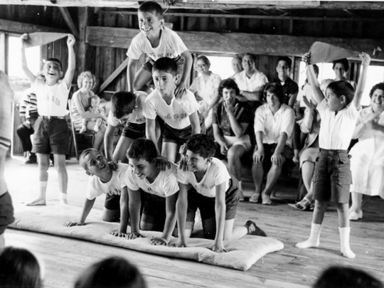 Children playing at Camp Nubar during its first summer