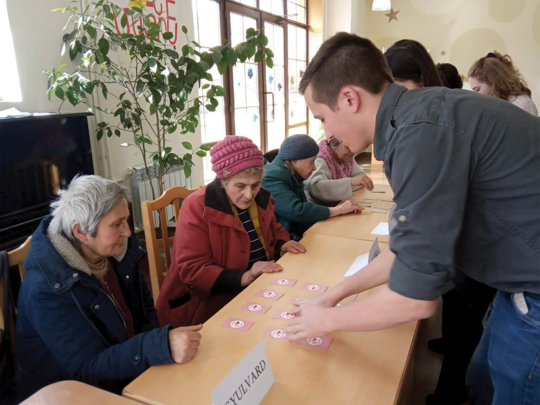 Students from Worcester Polytechnic Institute developed cognitive games and travelled to Vanadzor, Armenia to work with seniors in the Memory Club at the Orran Center.