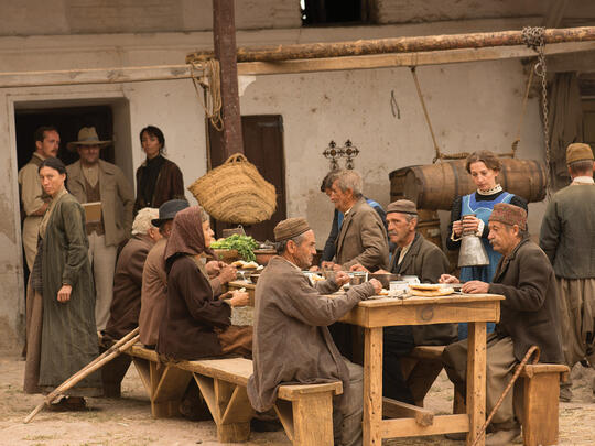 Scenes from The Promise, starring Oscar Isaac, Christian Bale and Charlotte Le Bon.
