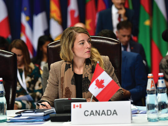 Mélanie Joly, current Canadian Minister of Tourism, Official Languages and La Francophonie participates in the Minister’s Conference.