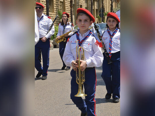 The AGBU marching band fosters leadership among youth. 
