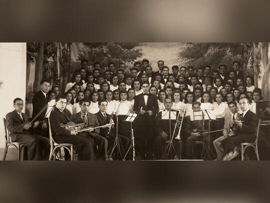 Maestro Barkev Barsoumian and the AYA Orchestra and Choir.  