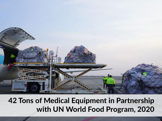 42 Tons of Medical Equipment in Partnership with UN World Food Program