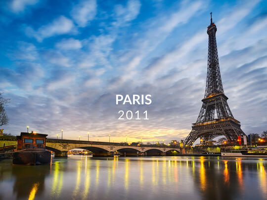 photo of Paris with the words Paris 2011 superimposed