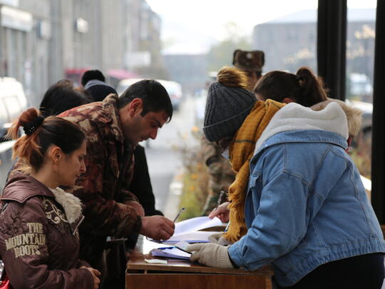 Artsakh aid distribution