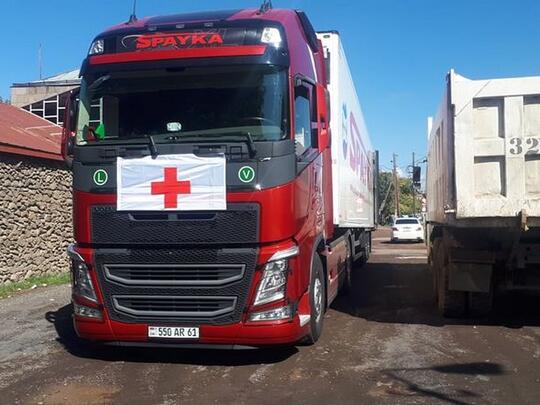 humanitarian cargoes through Lachin and Aghdam -Stepanakert roads