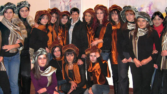 Some of the students of the Gyumri branch of the Yerevan Fin