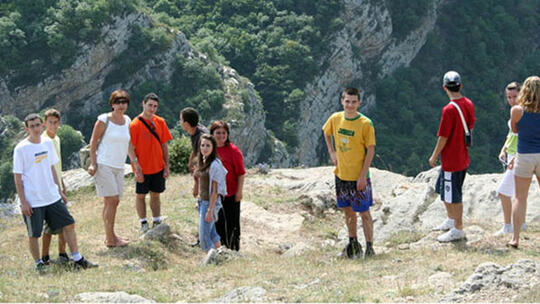 Participants of the 2007 youth trip to Armenia take in one o