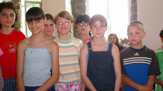 Children at the Huys Orphanage in Gyumri, Armenia are gratef