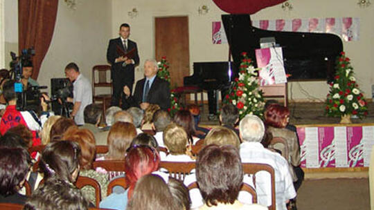 A view of the 10th Anniversary concert at Gyumri Art Academy