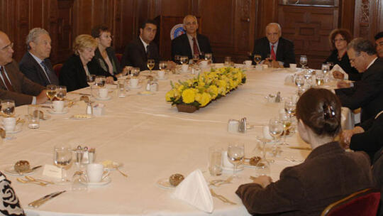 A view of the luncheon meeting with representatives from the