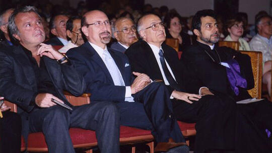 (L to R) Vice consul of Armenia Sahak Sargsian, Sinan Sinani