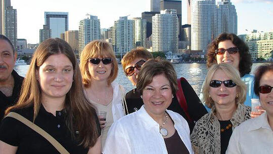 Guests at the "Noyan Tapan" cruise on Lake Ontario.
