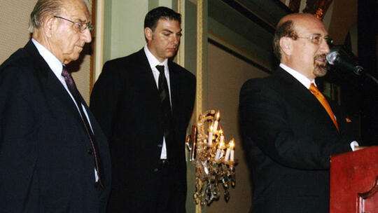 (L to R) Honoree Yenovk Balikian, Emcee Toros Yetenekian, AG