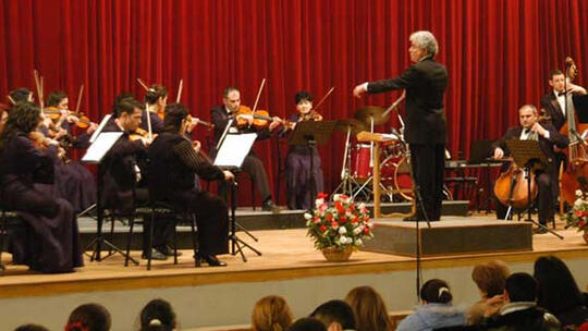 The AGBU Karabakh Chamber Orchestra (KCO), led by conductor 