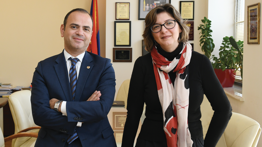 High Commissioner for Diaspora Affairs Zareh Sinanyan and Chief of Staff Sara Anjargolian are on a quest to integrate the Diaspora into the fabric of society, business and culture in Armenia.