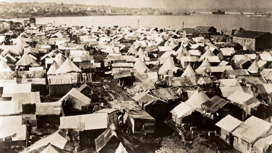The Beirut Armenian refugee camp in the 1920s.